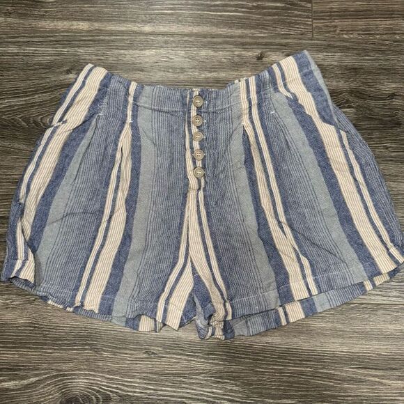 Indigo Rein Striped Short Color Blue Size Medium - Picture 1 of 5
